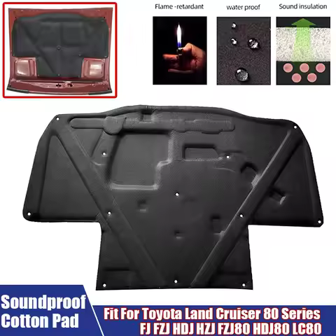 Front Engine Soundproof Heat Insulation Cotton Car Accessories For Toyota Land Cruiser 80 Series FJ 