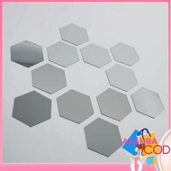 New!!! Shatterproof Acrylic Mirror Sticker Square Paste Glass Sticker Hexagonal Mirror Wall Decoration