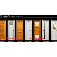 Pintu Kamar Mandi Crystal Bahan Pvc Anti Karat Model Modern