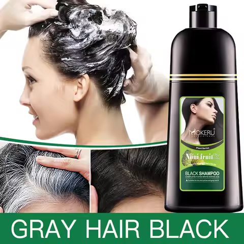 Mokeru Organic Natural Fast color Hair Dye Only 5 Minutes Noni Plant Essence Black Hair Color Shampo