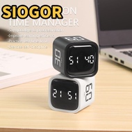 SIOGOR Pomodoro Timer, 5/10/30/60min Rotation Timing Digital Cube Timer,  Gravity Sensing Custom Cou