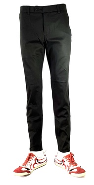 กางเกงขายาว กางเกงชิโน สแลคชาย ทรงเดฟ-กึ่งกระบอกเล็ก ผ้ายืด สีดำ ใส่ทำงานได้  Size.28-50 **มีไซส์ใหญ่**