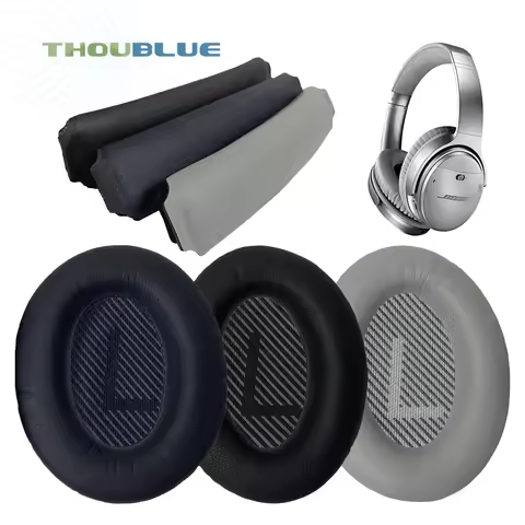 THOUBLUE Replacement Ear Pad For BOSE QuietComfort QC35 QC35II Earphone Memory Foam Cover Earpads He