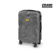 CRASH BAGGAGE กระเป๋าเดินทาง รุ่น STRIPE สีเทา ขนาด 26.8"
