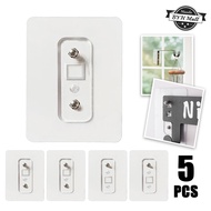 5pcs No Punching Double Hole Screw Sticker Reusable Traceless Screw Sticky Hooks Wall Screw Sticker