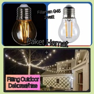 Patano carnaval fitting package + G45 Fillamen 2watt 2 watt 2w meter