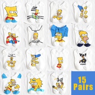 15 PairsPack New The Simpson Pattern Funny Cartoon Anime Socks Happy Combed Cotton Casual lovers Soc