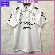 2025 Benz Apxgp Racing F1 Team Driver Polo White Shirt