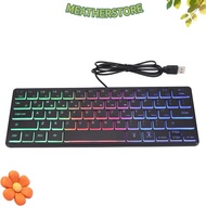 KEATHS Wired Gaming Keyboard, 64 Keys 3 Backlights Mini Keyboard, Portable Design  Backlights Plug a