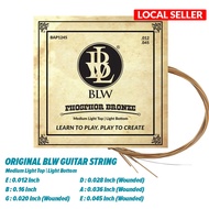 Acoustic Guitar Strings Set Tali Gitar Akustik BLW BAP1245 Medium Light Top, Light Bottom 0.12-0.45