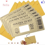 FKILLA Golden Ticket Scratch- Card,  Scratch  Ticket Concert Ticket,  Raffle Gift Party Favor with E