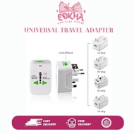 EDKHA - Universal Travel Adapter Adapter/ (EU + AU + UK + US Plug)