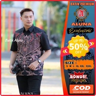 KEMEJA Solo Batik Shirt Men's Short Sleeve Full Fur Shirt Aluna G_BA008PD