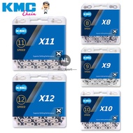 ✨COD&READY✨ KMC Mountain Bike Chain X8 X9 X10  X11 X12 Bicycle Chain Road MTB chains 9s 10s 11s 12s 