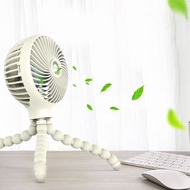 2000mAh USB 可充電可調節三腳架夾迷你嬰兒推車便攜式手持八達通風扇自行車露營辦公室家用 mceckp 2000mAh USB Rechargeable Adjustable Tripod C