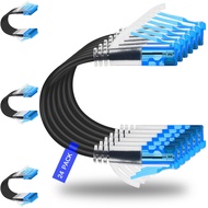 Rojita Cat 6a Ethernet Cable 3 ft (24-Pack) - Cat6a Patch Cable, Cat 6a Patch Cable 28AWG 10Gbps for