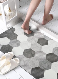 QIDINA 40*60 質感加厚台灣獨家設計款硅藻土吸水快乾軟地墊