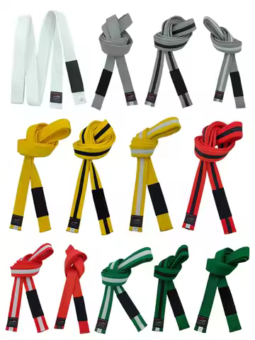 Brazilian Jiu-Jitsu Belts Youth BJJ Grade System Under 16 Years Old White Gray Yellow Orange Green S