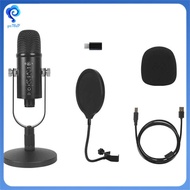 USB Microphone Professional Plug Play Studio Microphone with Stand for Gaming Online Chatting Videos