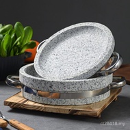 Barbecue Shallow Baking Pan Bibimbap Stone Pot Stone Pan Casserole Natural Stone Bowl Cooking Stone 
