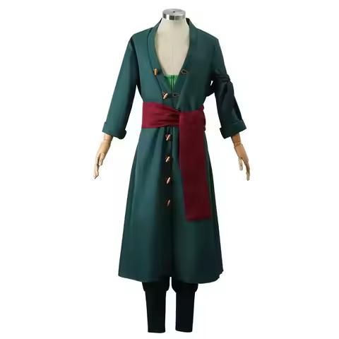 Anime Figures Cosplay Costume Uniform Green Jacket Pants Headscarf Wig Earrings Men's Clothing from 