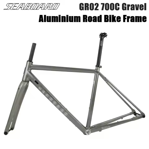 Seaboard Road Bicycle Frame GR02 Gravel Off-Road Disc Brake Aluminum Alloy Frame, 700C Cylinder Shaf