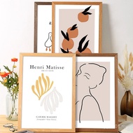 Outer Frame Wall Hanging Picture Frame Display Original Wooden Color Wooden Eight-Open Frame Mounted