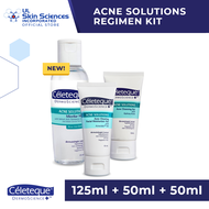 Celeteque Acne Solutions Regimen Kit (Acne Solutions Cleansing Gel 50ml +Acne Clearing Facial Moistu