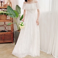 Korean Wedding Dress with Lace Detail - Elegant Bridal Gown FC150