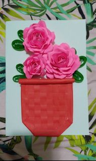 3d origami立體摺紙/Quilling arts/玫瑰花