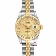 【大眾名錶】ROLEX 勞力士 69173 Datejust 半金女錶 紀念金十鑽面盤 新包台 大眾名錶G219