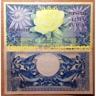 HE7 Uang Kuno 5 Rupiah Seri Bunga Tahun 1959