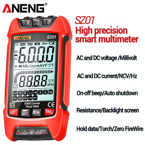 ANENG SZ01 6000 Count Digital Professional Multimeter Electric Capacitance Meter AC/DC Current Volta