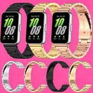 สายนาฬิกาแฟชั่นสำหรับ Galaxy Fit3 (S M-R390) สายเหล็ก Tri-Bead, สายนาฬิกาธุรกิจสแตนเลสสำหรับผู้ชายแล