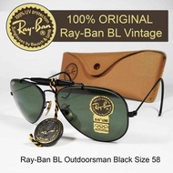 Kacamata Hitam RayBan BL Original USA Outdoorsman Black Size 58