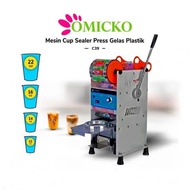 MESIN Omicko C39 Sealing Machine Cup Sealer Press Plastic Cups oz12 to oz22