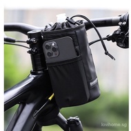 Rhinowalk 1.2L Bicycle Water Bottle Morandi Black Front Bag Bicycle Handle Bag City Cycling Shoulder Bag Suitable for Brompton