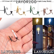 LAYOR1GG Dollhouse Wall Lamp, 1.9*3.2cm Doll House Garden Decor White/Warm Light Model, ABS Metal Ma