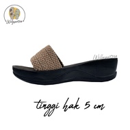 Sandal Wanita Wedges Terbaru ASISA Turki import Berkualitas Sendal Hak Tinggi Selop Rajut Turki Coco