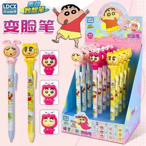 LDCX Anime Crayon Shin-Chan Suddenly Turn Hostile Pen 0.5mm Gel Pen Sign Press Pen Student Supplies 