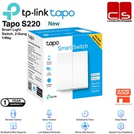 TP-LINK Tapo S220 (Smart Light Switch, 2-Gang 1-Way) Remote Control, Voice Control, Tool-Free Batter
