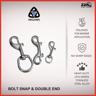 AKUANA 316 Stainless Steel Bolt Snap Double Ended Snap Hook Diving Accessories