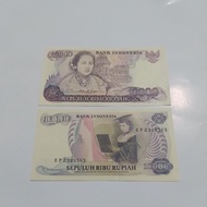 uang kuno indonesia 10000 RA kartini 1985 asli gress