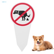 【Ready stock】 Easy to Install Dog Sign Durable Yard Sign 2pcs No Dog Poop Sign Stake Double Outdoor 