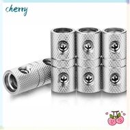 CHERRY Car Audio Connector, Brass 0GA 4GA 8GA Car Speaker Wire Terminal, Silver Wire Reducer