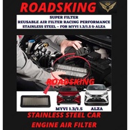 PERODUA MYVI 1.3CC ICON 1.5CC 2005~2016 ALZA 1.3CC / 1.5CC STAINLESS STEEL CAR EBGINE AIR FILTER