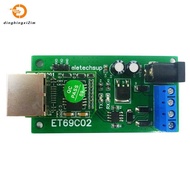 ET69C02 Ethernet Network IP RJ45 to RS485 Bus Converter for Modbus RTU Master Slave Client Server MQ