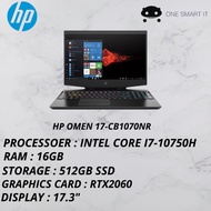 HP OMEN 17-CB1070NR I7-10750H 16GB 512GB RTX2060 GAMING LAPTOP