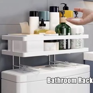 Toilet Rack Bathroom Organizer Storage Rustproof Corrosion Resistant No Drilling Rak Tandas 马桶储物架