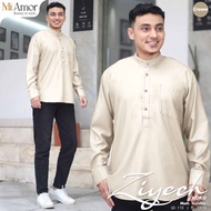 KOKO POLOS LENGAN PANJANG KATUN TOYOBO LD 110 CM KREM COKLAT HIJAU ABU
